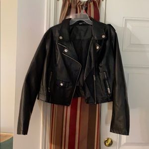 Super cute faux leather Moto  jacket